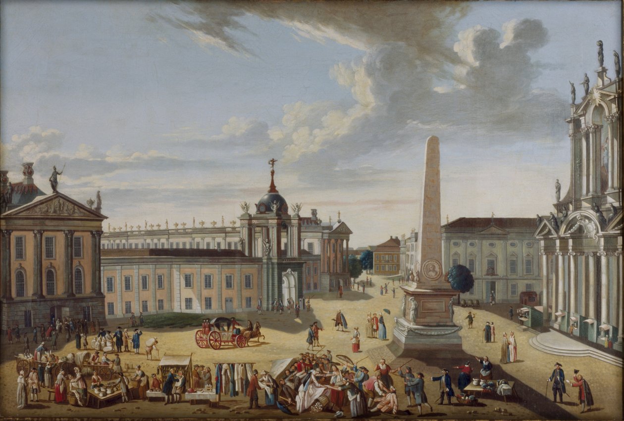Alter Markt Potsdam - Uitzicht in de Schlossstraße door Karl Christian Wilhelm Baron