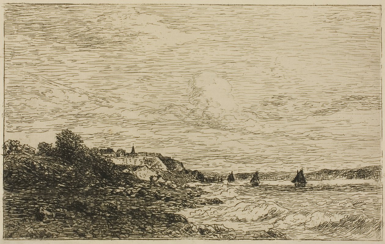 De Seine voor Honfleur door Karl Daubigny