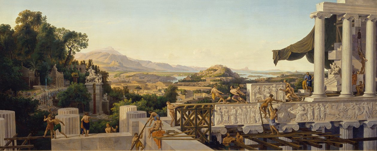 Een blik op de gouden eeuw van Griekenland door Karl Friedrich Schinkel