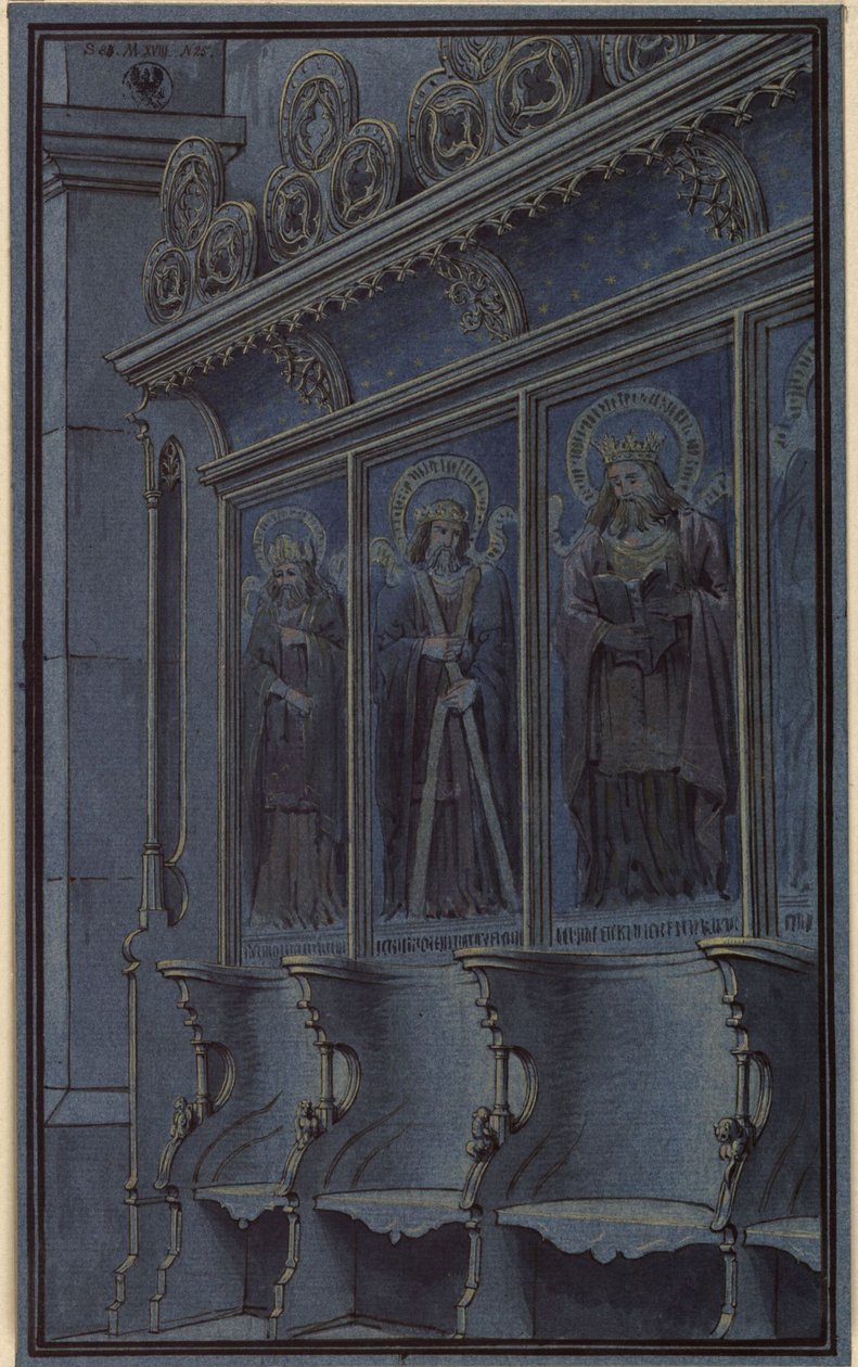 Koorbanken door Karl Friedrich Schinkel