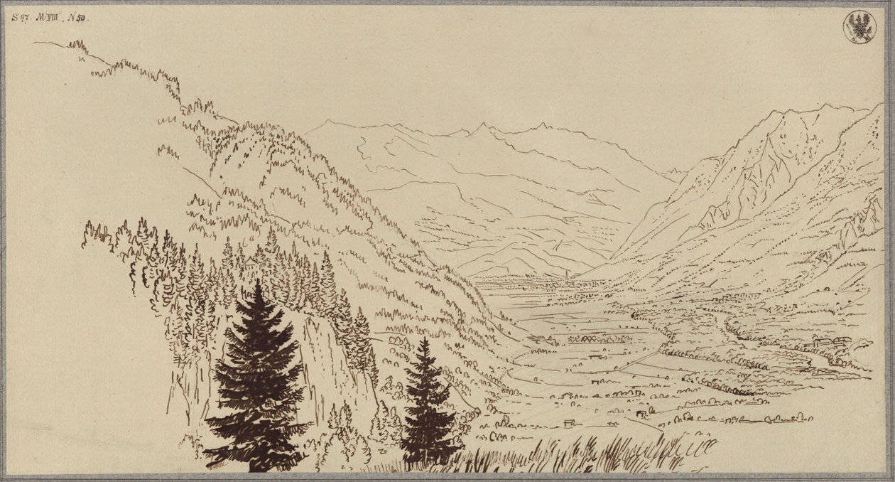 Het Gasteindal door Karl Friedrich Schinkel