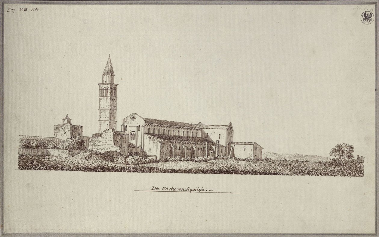 De kathedraal Santa Maria in Aquileia door Karl Friedrich Schinkel
