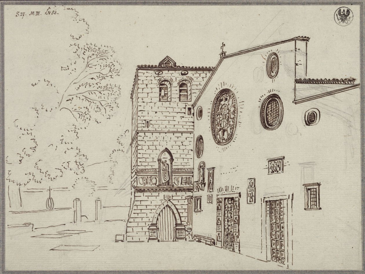De kathedraal van San Giusto in Triëst door Karl Friedrich Schinkel