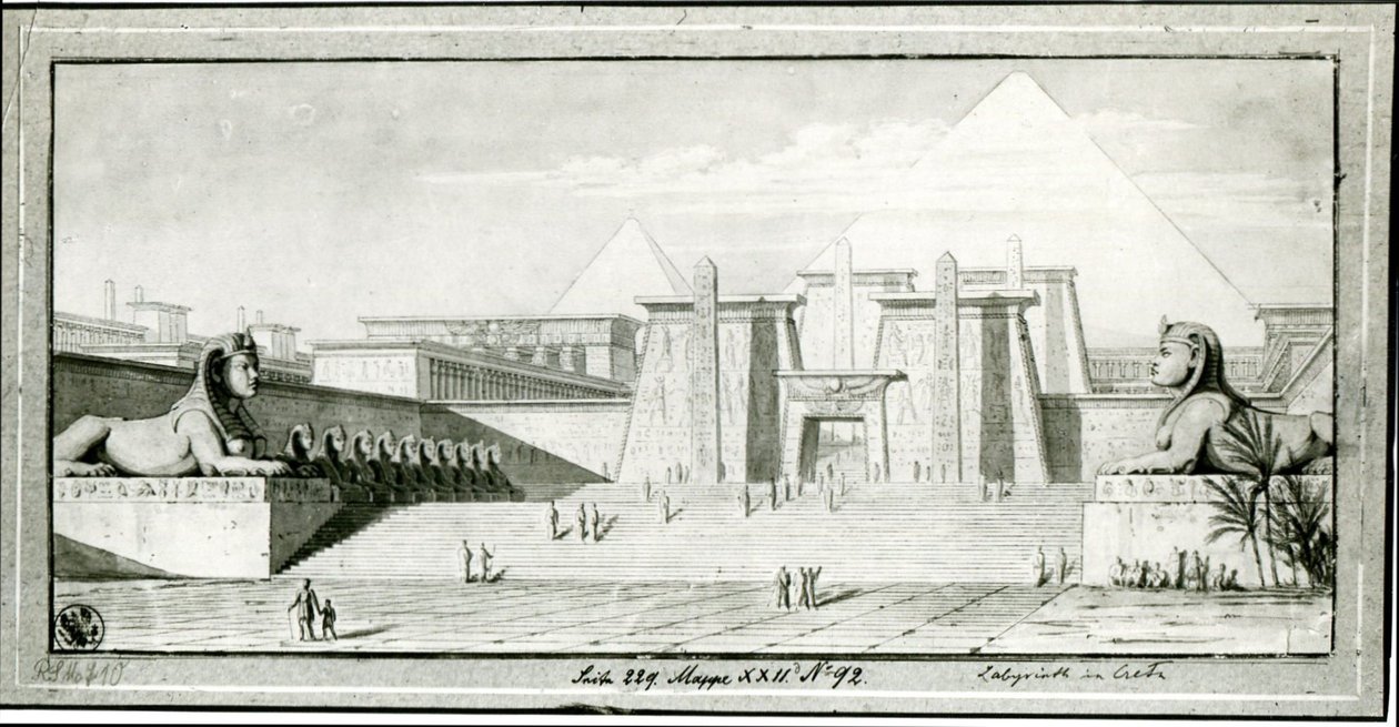 De zeven wereldwonderen. Het Egyptische labyrint door Karl Friedrich Schinkel