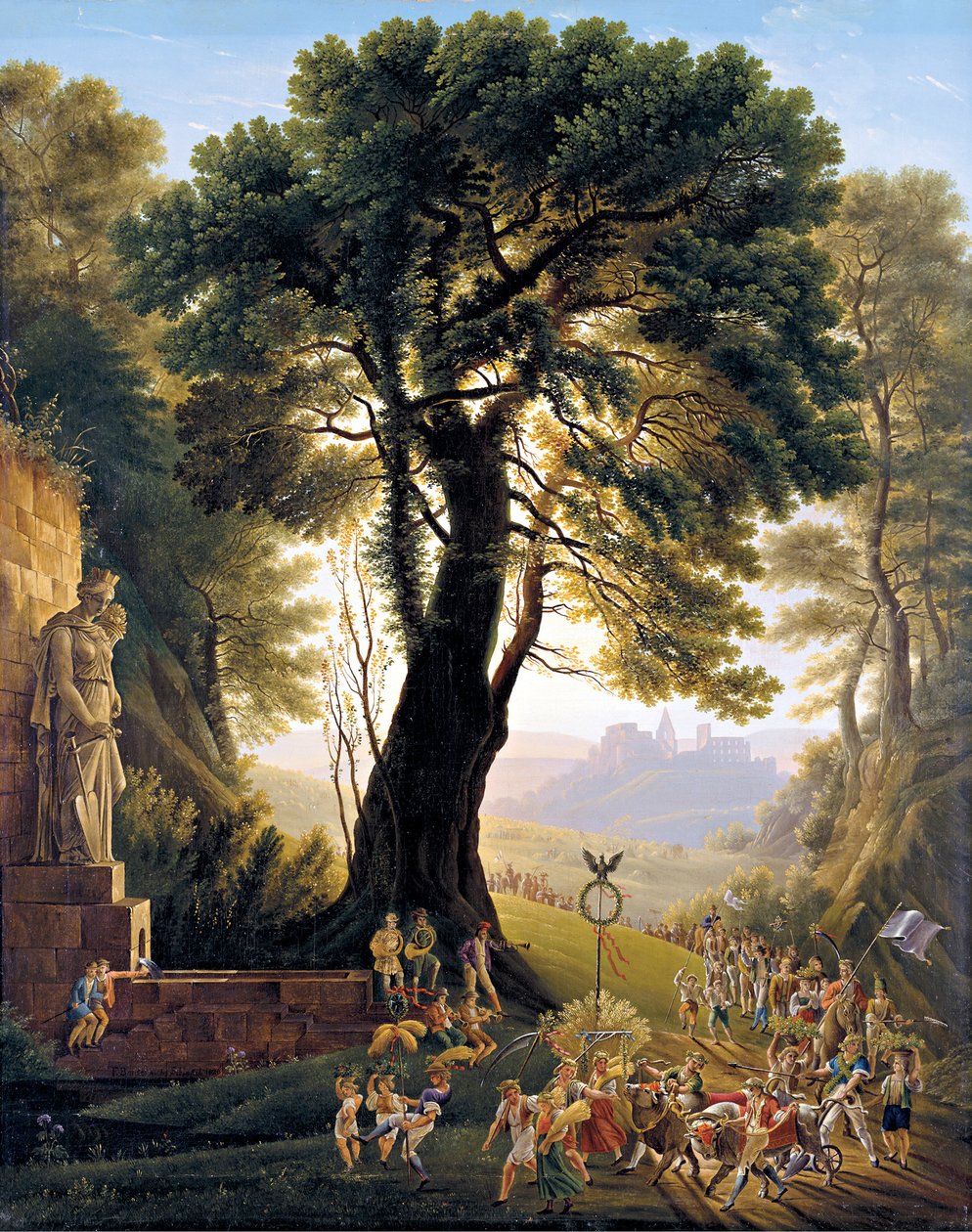 Optocht voor het oogstfeest (kopie naar Karl Friedrich Schinkel) door Karl Friedrich Schinkel