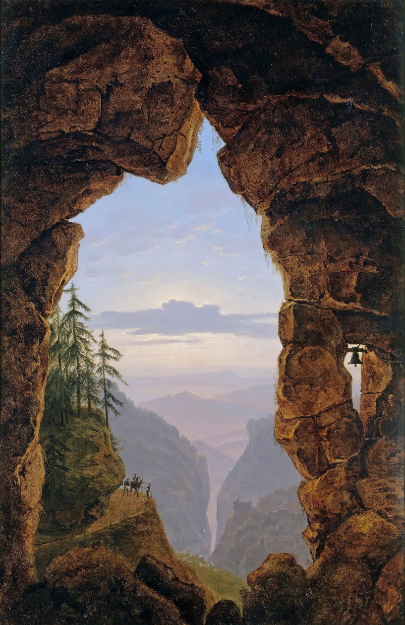 Poort in de rotsen door Karl Friedrich Schinkel