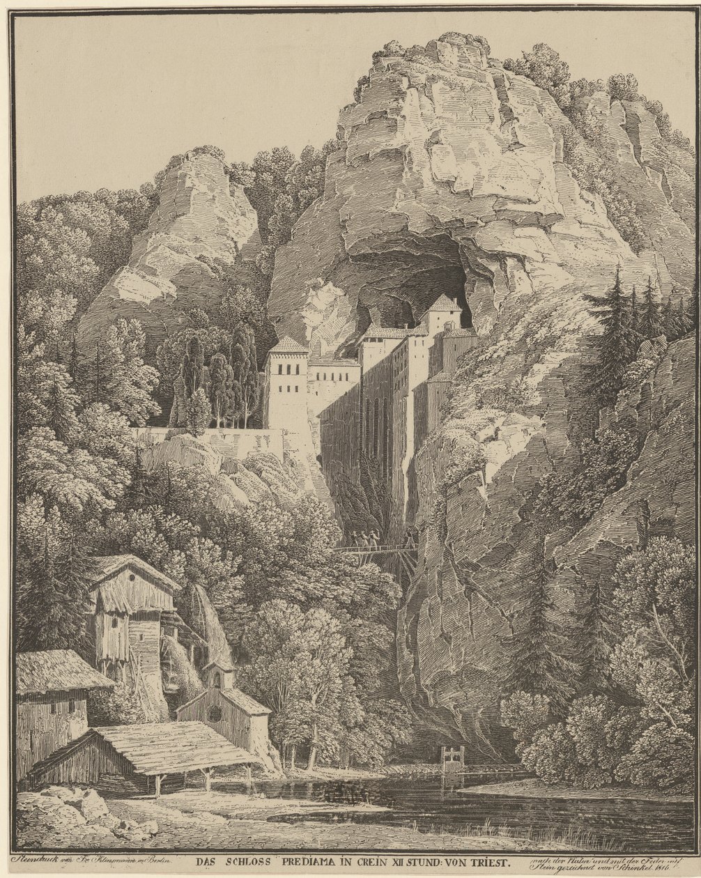 Kasteel Prediama door Karl Friedrich Schinkel