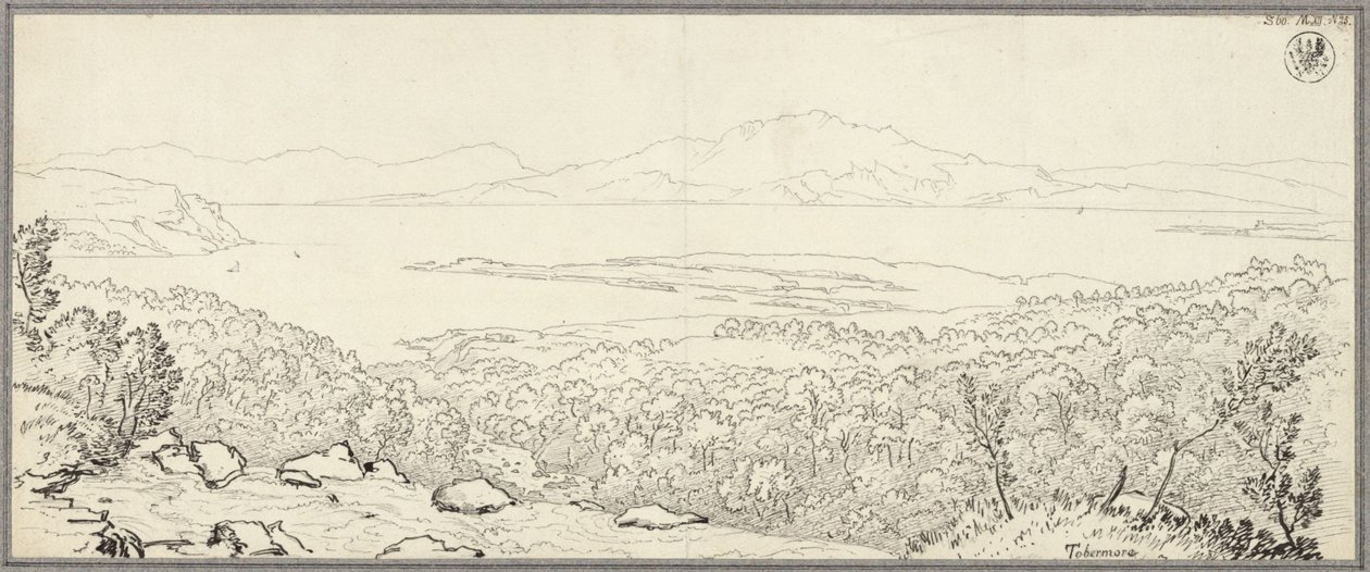 Schots kustlandschap bij Tobermory op het eiland Mull door Karl Friedrich Schinkel