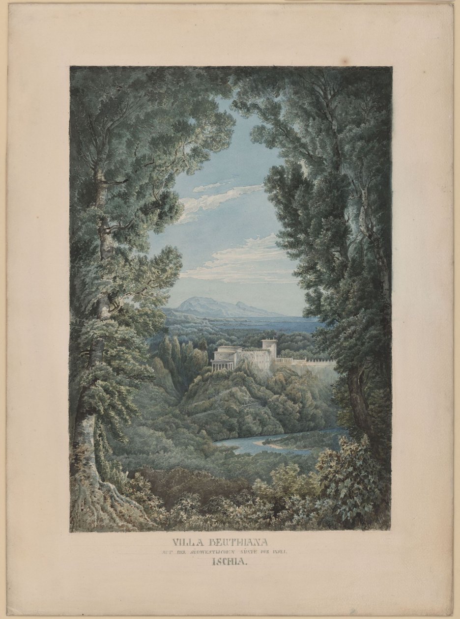 Villa Beuthiana op Ischia (de toekomstige villa van Peter Christian Wilhelm Beuth op Ischia) door Karl Friedrich Schinkel