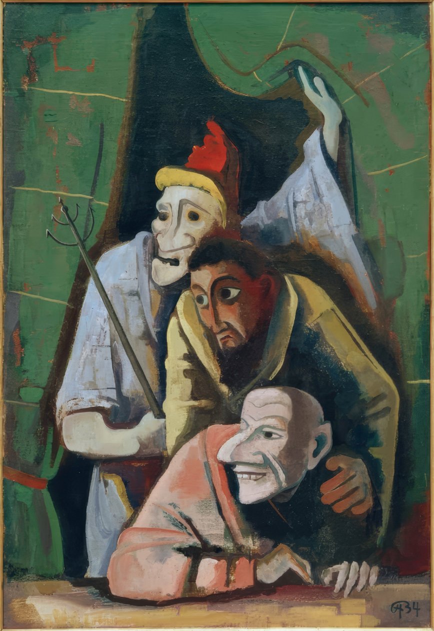 Boze maskers door Karl Hofer