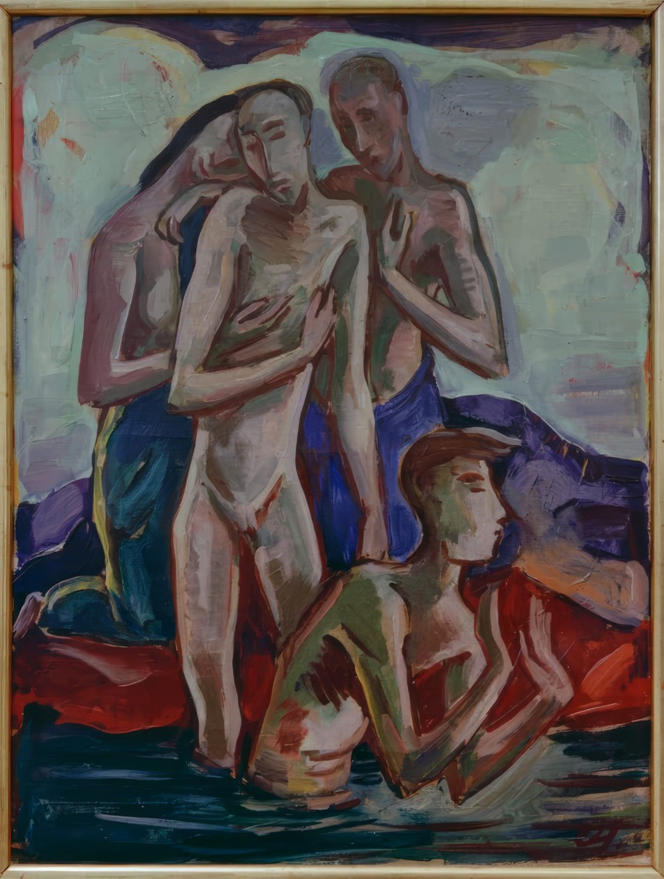 Doop in de Jordaan door Karl Hofer