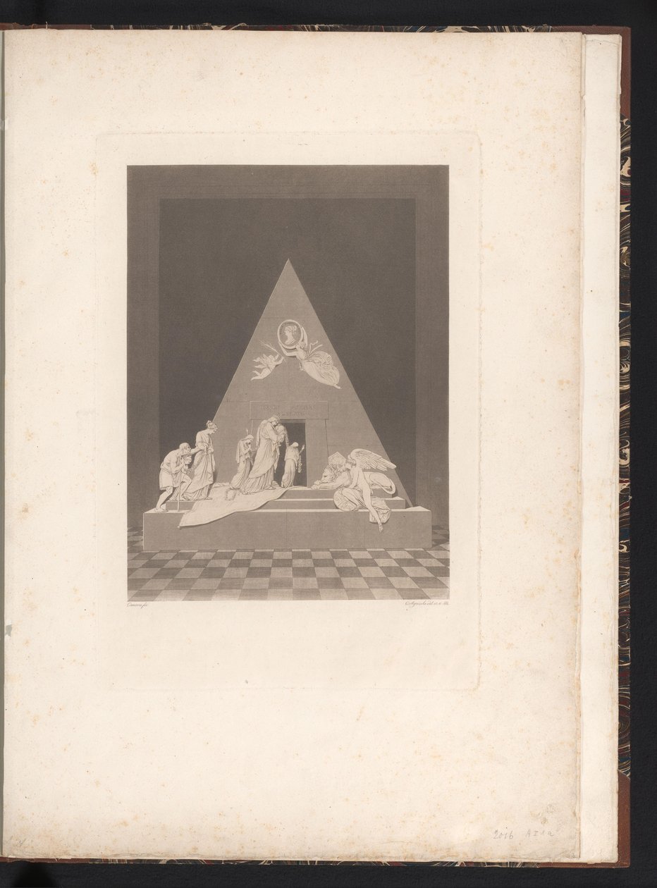 Vooraanzicht van het grafmonument door Karl Joseph Aloys Agricola