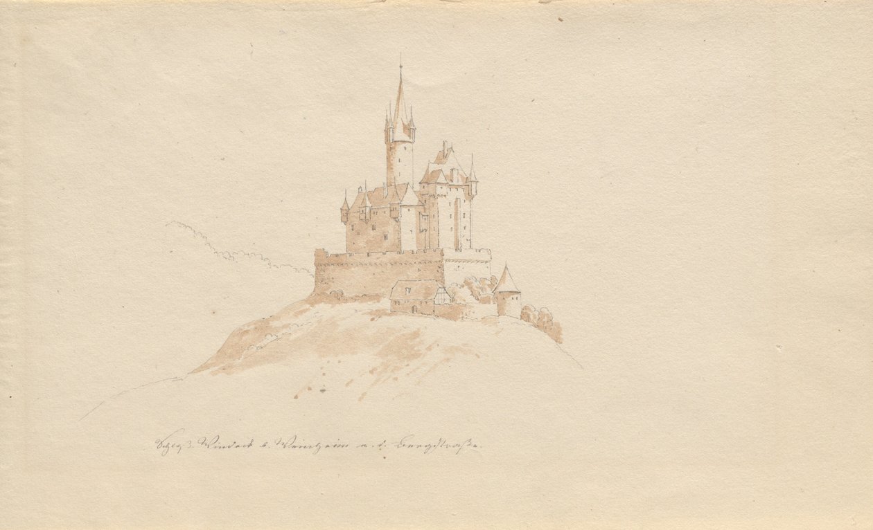 Schloss Windeck b. Weinhelm a. d. Bergstrasse door Karl Julius Von Leypold