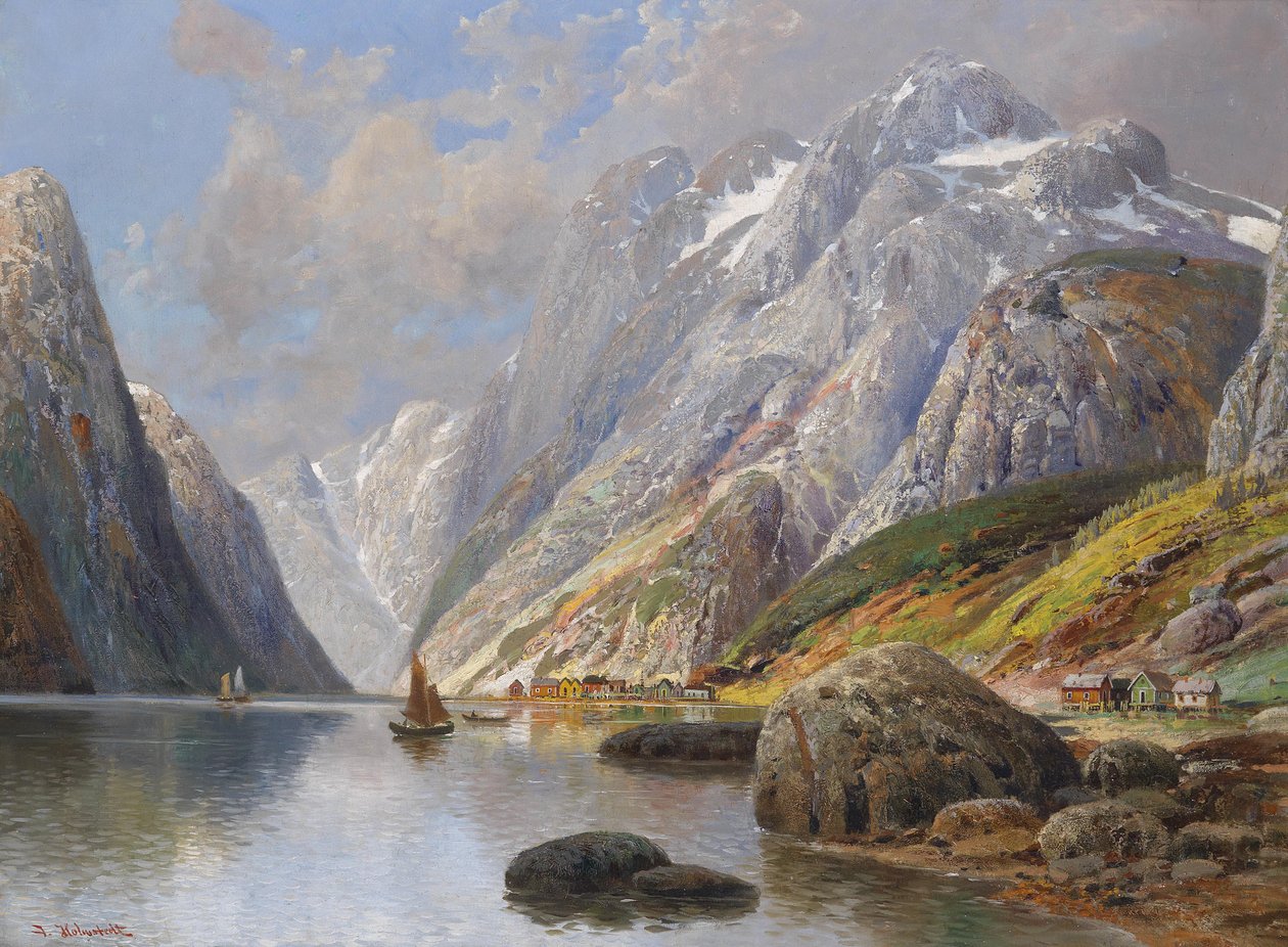 Fjordlandschap door Karl Kaufmann