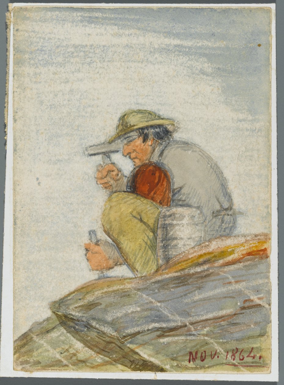 Steenwerker, 1864 door Karl L.H. Mueller