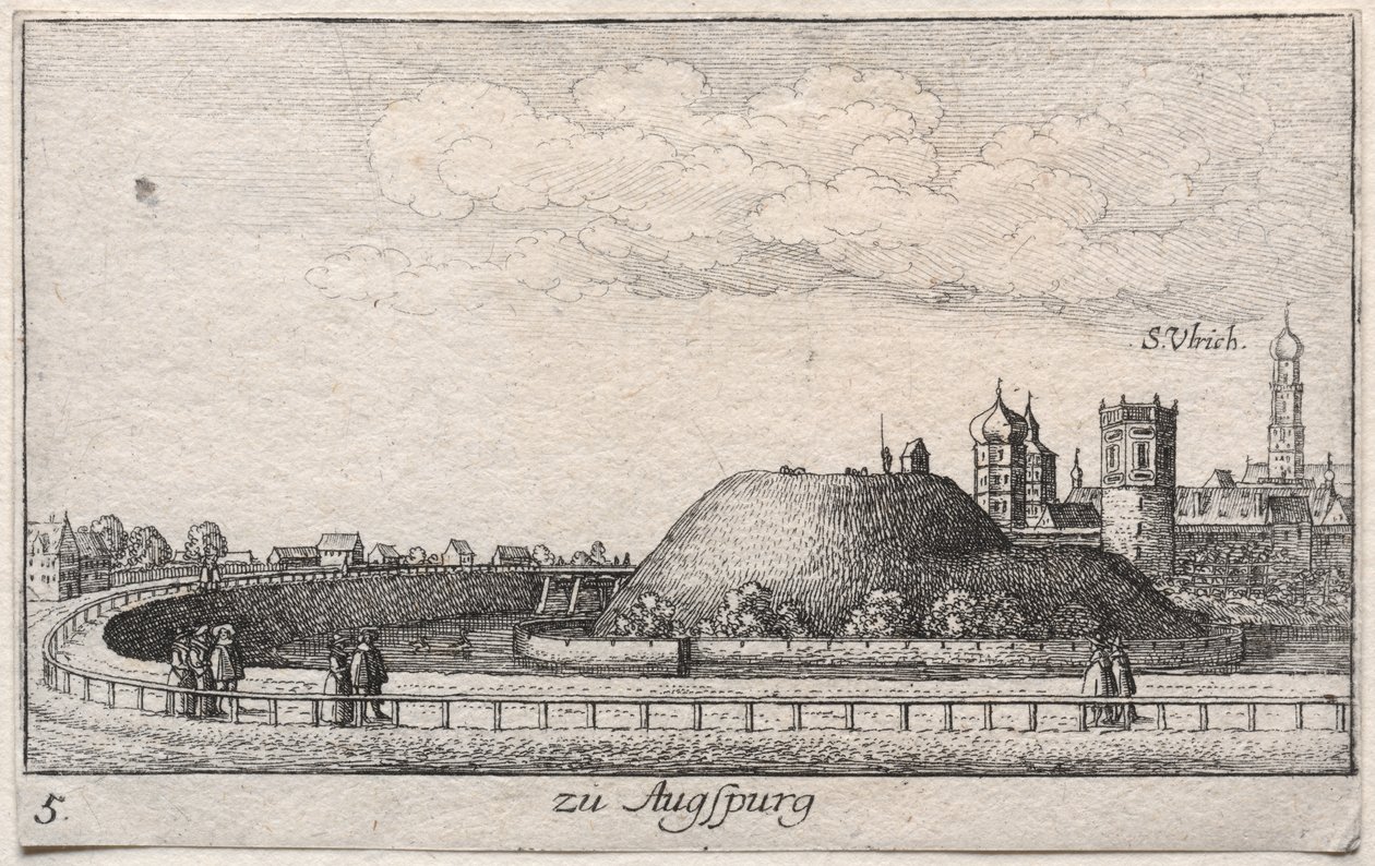 Amoenissimae aliquot locorvm...: Plaat 5, Augsburg door Karl Ludwig Bernhard Buchhorn