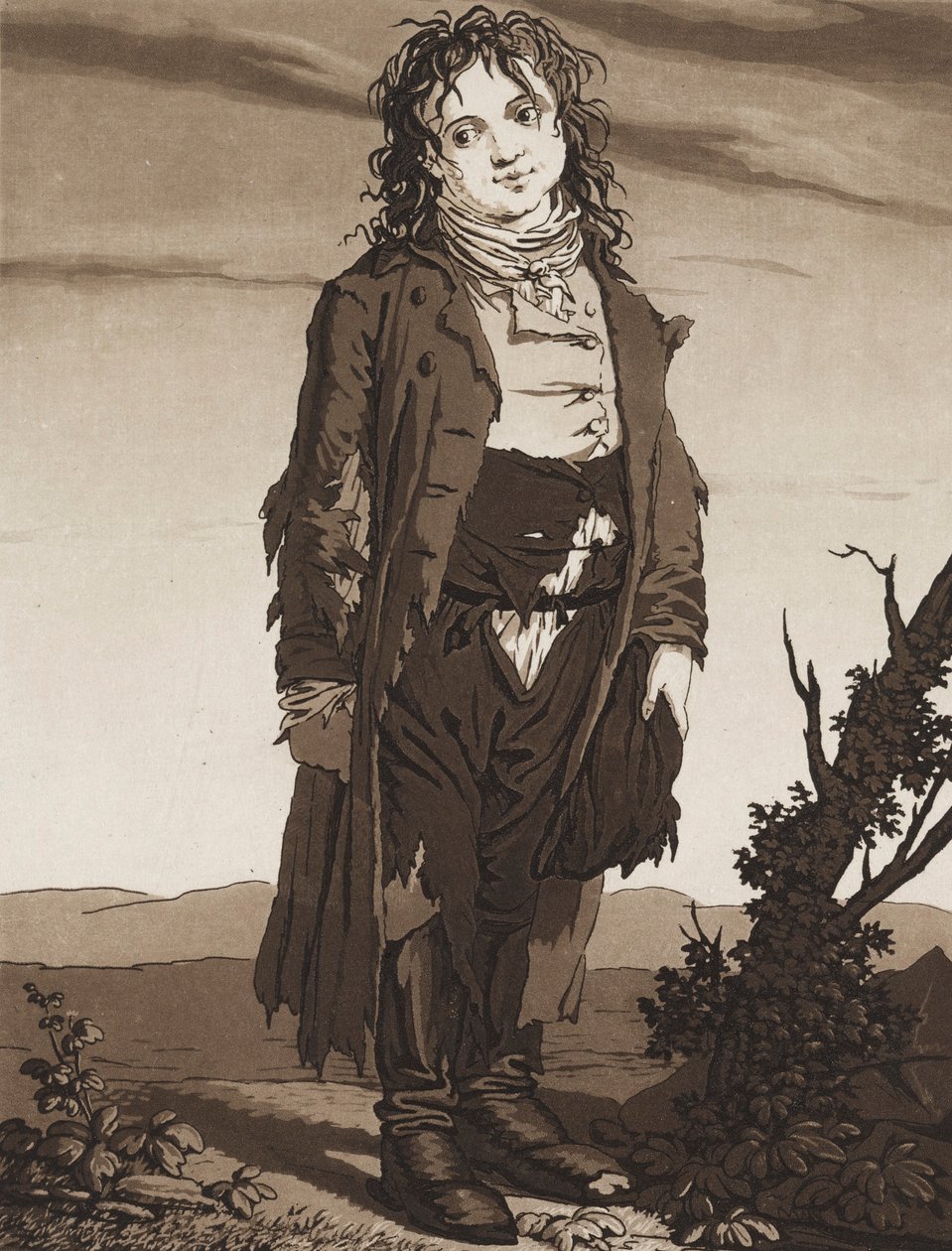 De jonge bedelaars, ca. 1800 door Karl Ludwig Bernhard Buchhorn