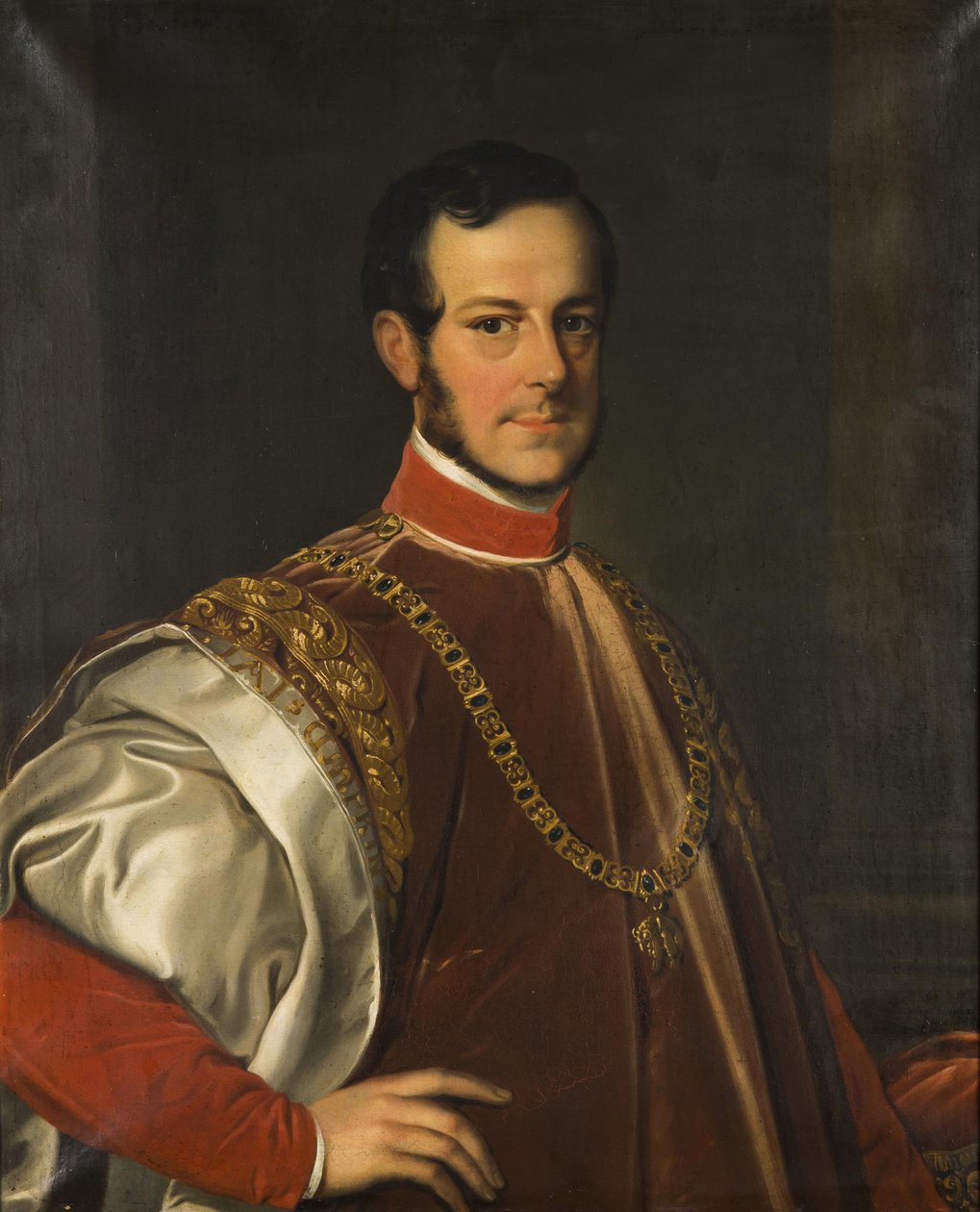 Portret van Prins Johann Adolf II van Schwarzenberg 1799-1888, 1852 door Karl Ludwig Philippot