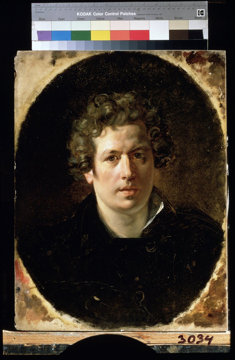 Zelfportret. Schilderij van Karl Pavlovich Briullov (1799-1852) door Karl Pavlovich Bryullov