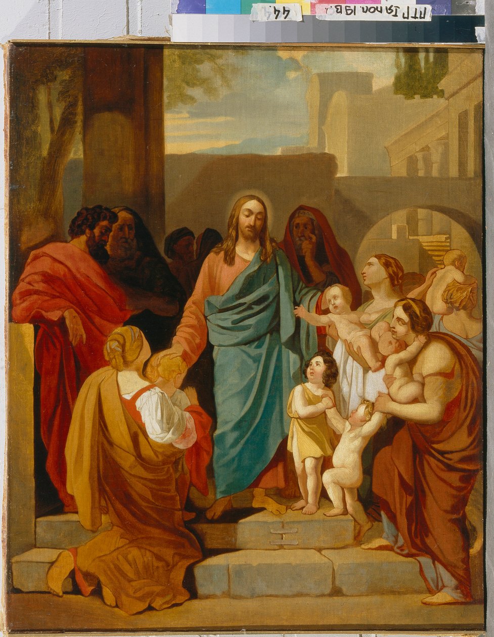Christus zegent de kinderen door Karl Pavlovich Bryullov