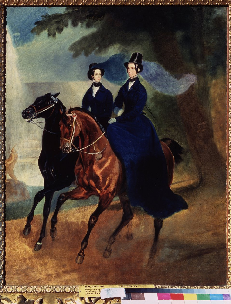 Portret van keizerin Alexandra Fjodorovna met haar dochter door Karl Pavlovich Bryullov