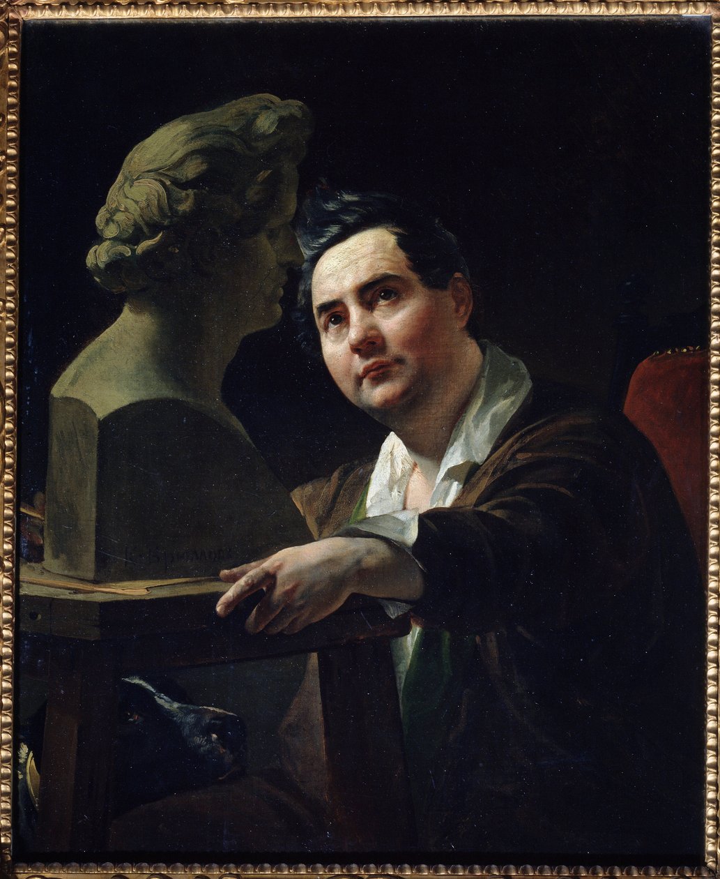 Portret van de beeldhouwer Ivan Vitali door Karl Pavlovich Bryullov