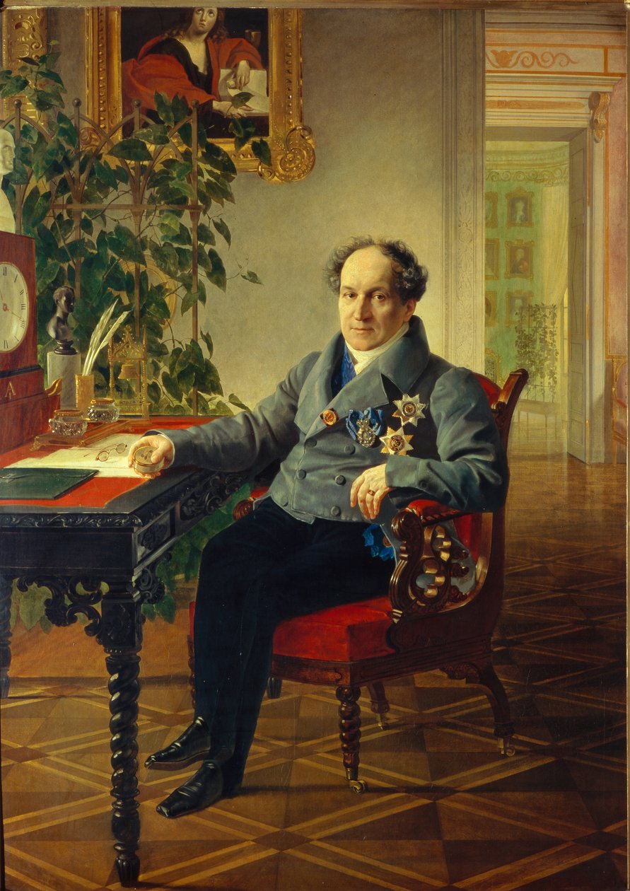 Portret van Prins Alexander Nikolayevich Golitsyn 1773-1844 door Karl Pavlovich Bryullov