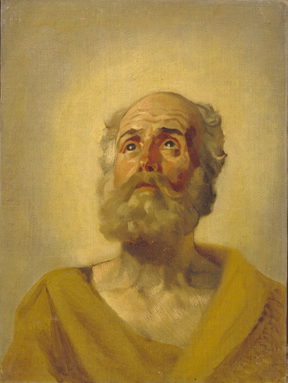 Hoofd van een apostel, 1843-1847 door Karl Pavlovich Bryullov
