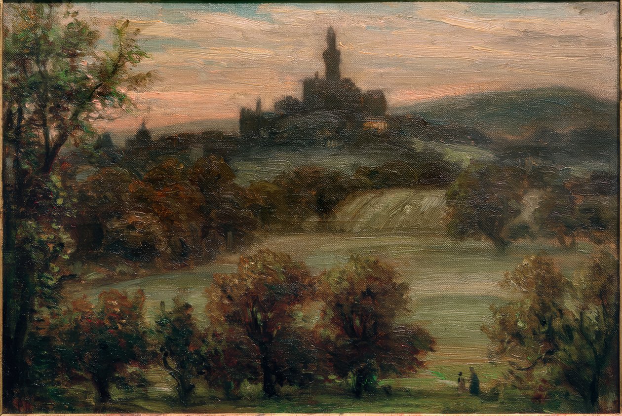 Landschap met uitzicht op Kronberg door Karl Peter Burnitz