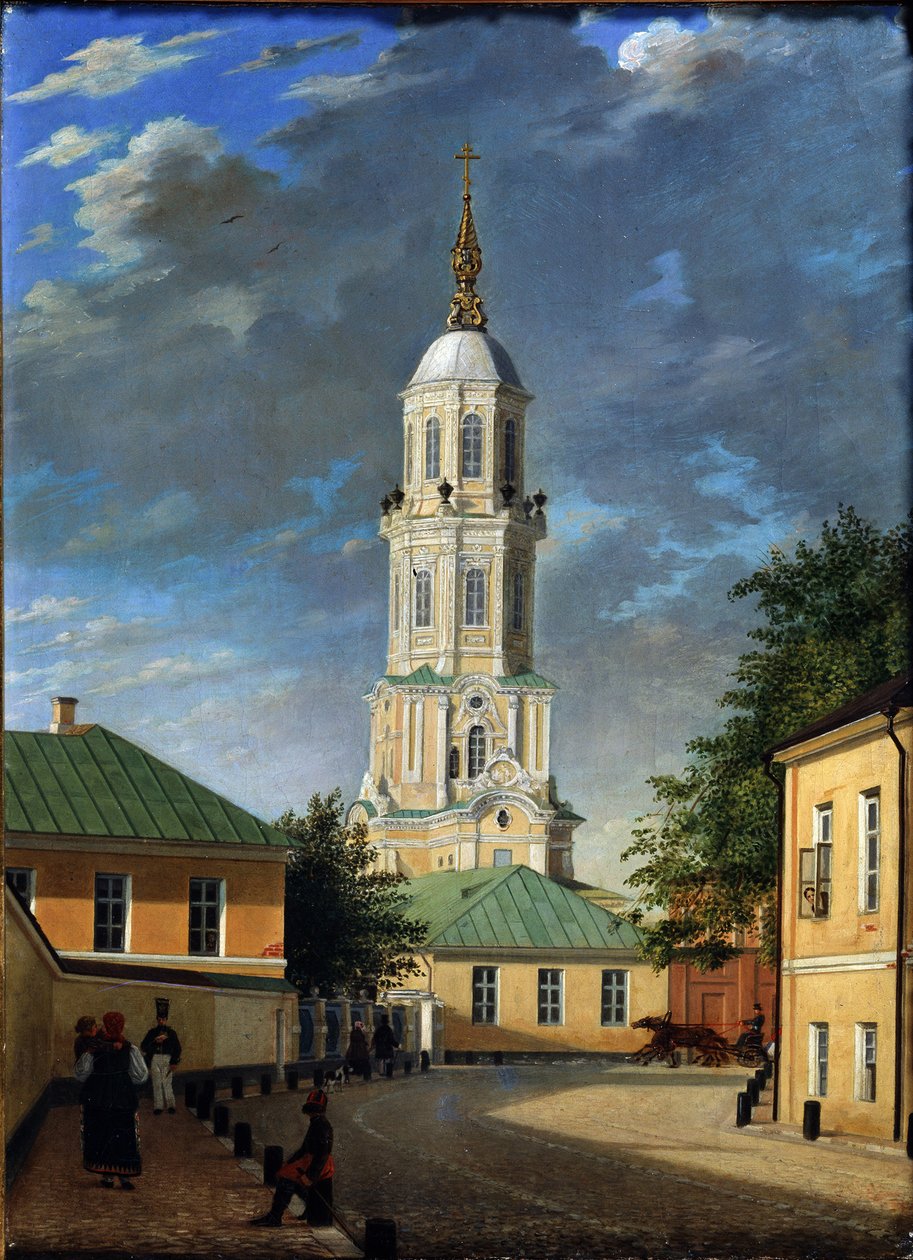 Krivokolenny pereulok in Moskou, 1843 door Karl Petrovich Bodri