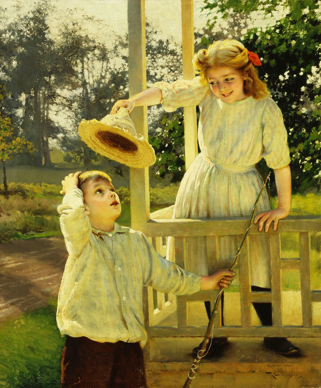Flirten, 1910 door Karl Witkowski