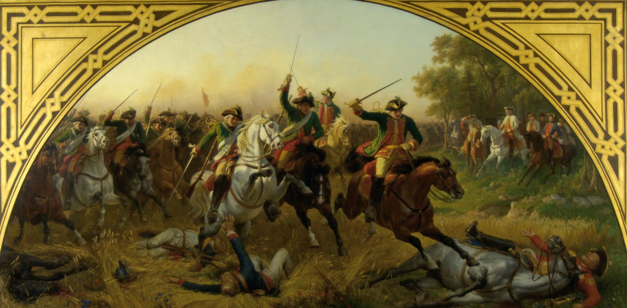 De slag bij Kolin 1757 door Karl von Blaas