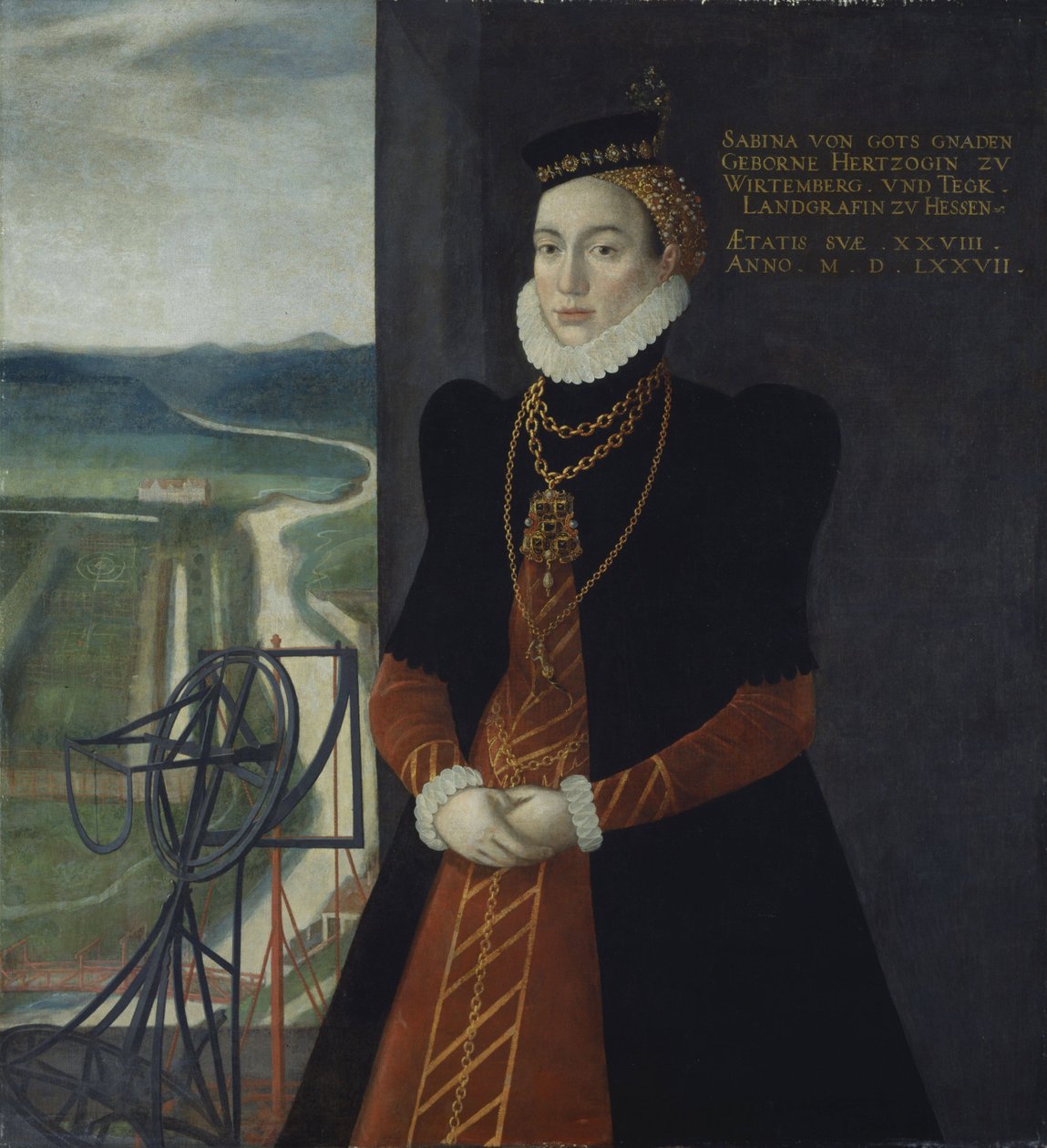Sabina von Württemberg, Landgravin van Hessel-Kassel door Kaspar van der Borcht