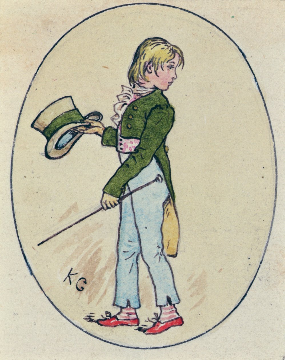 Illustratie voor Valentijnsdag, 1914 door Kate Greenaway