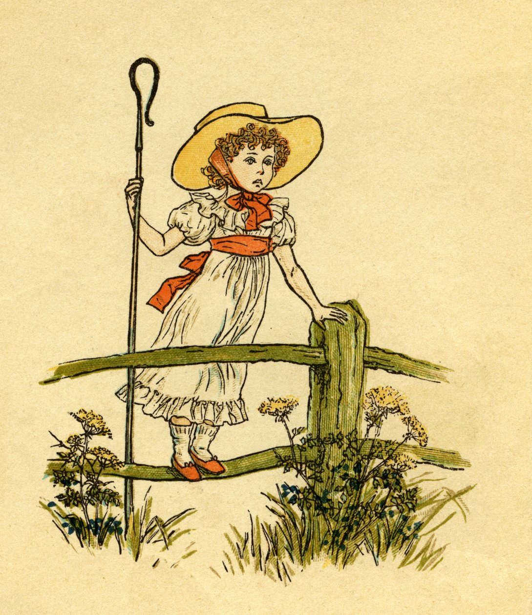 Kleine Bo-peep is verloren door Kate Greenaway
