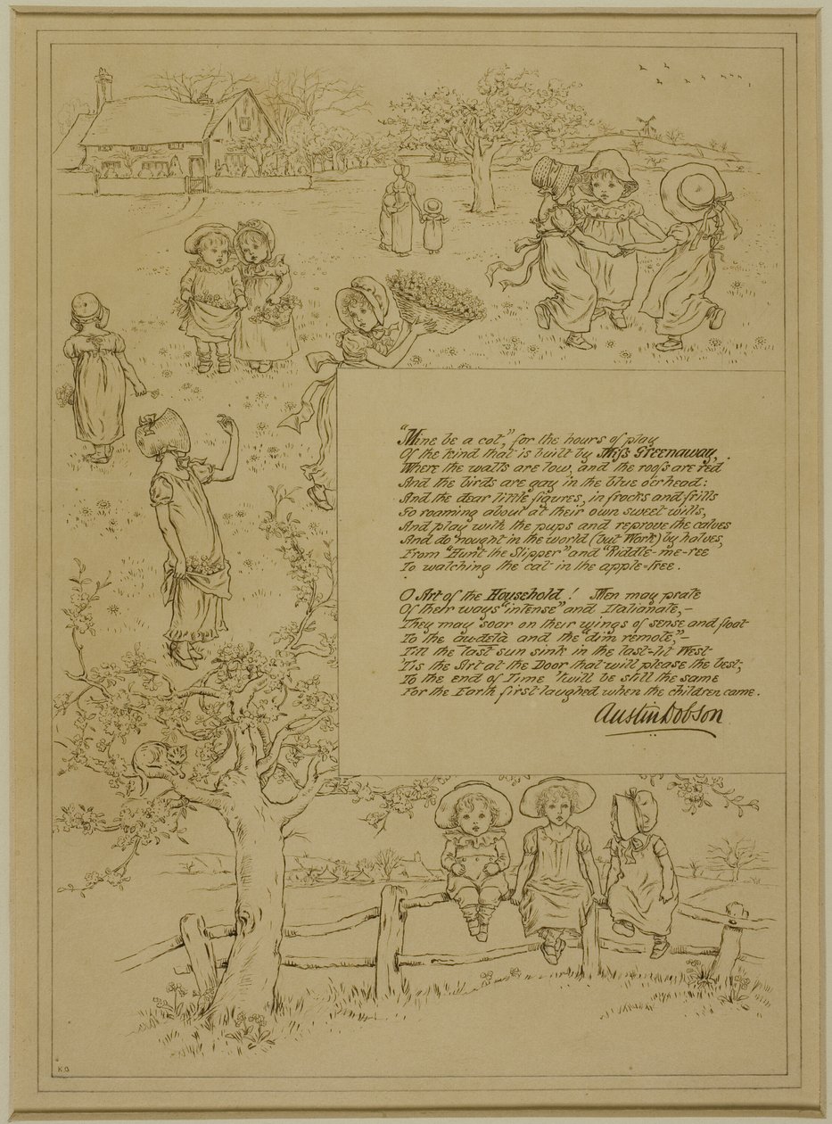 Studie voor Huis-schoonheid door Kate Greenaway