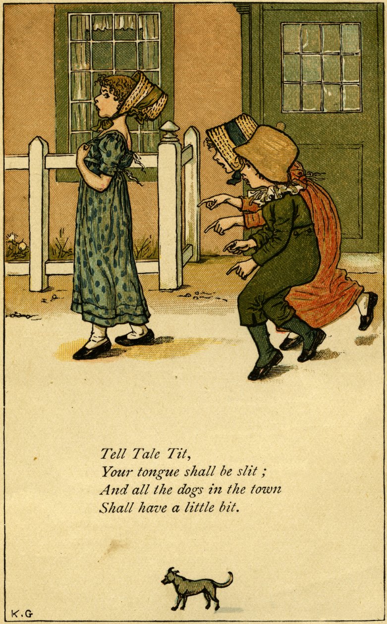Tell Tale Tit kinderliedje door Kate Greenaway