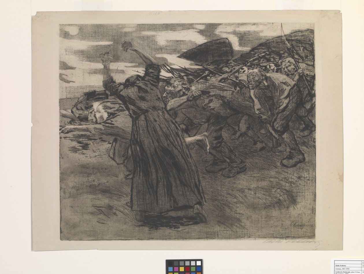 Losbruch (Uitbraak) door Käthe Kollwitz