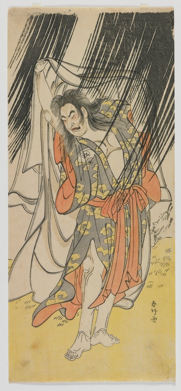 De acteur Onoe Matsusuke I als de priester Shunkan, Edo-periode, late jaren 1770 door Katsukawa Shunko