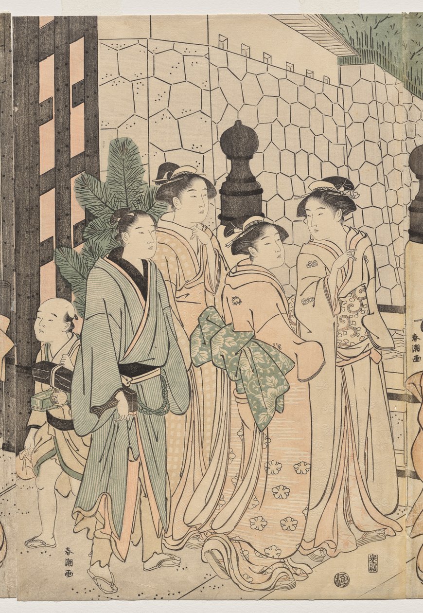 Duizend Herfsten, Tienduizend Jaren op de Tokiwa-brug door Katsukawa Shuncho