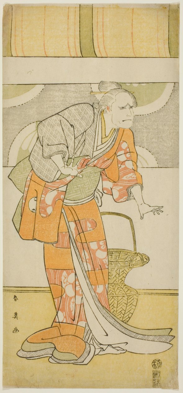 Acteur Arashi Ryûzô II als Hachijô in "Pillar Calendar of the Genji and Heike Clans" ("Gempei hashira-goyomi") door Katsukawa Shun