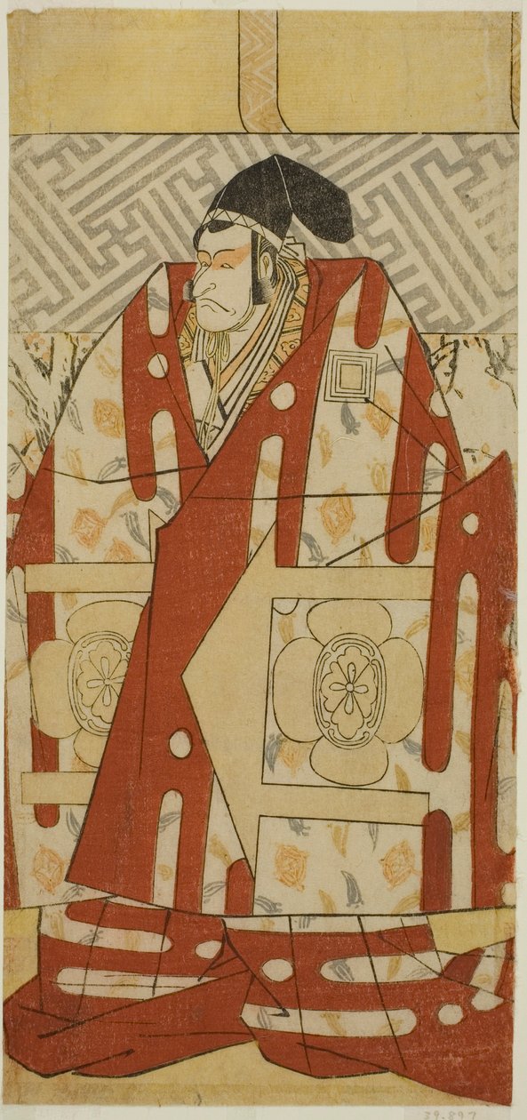 De acteur Ichikawa Danjuro V als Kudo Suketsune in het toneelstuk Koi no Yosuga Kanegaki Soga, opgevoerd in het Ichimura Theater in de eerste maand, 1789 door Katsukawa Shun