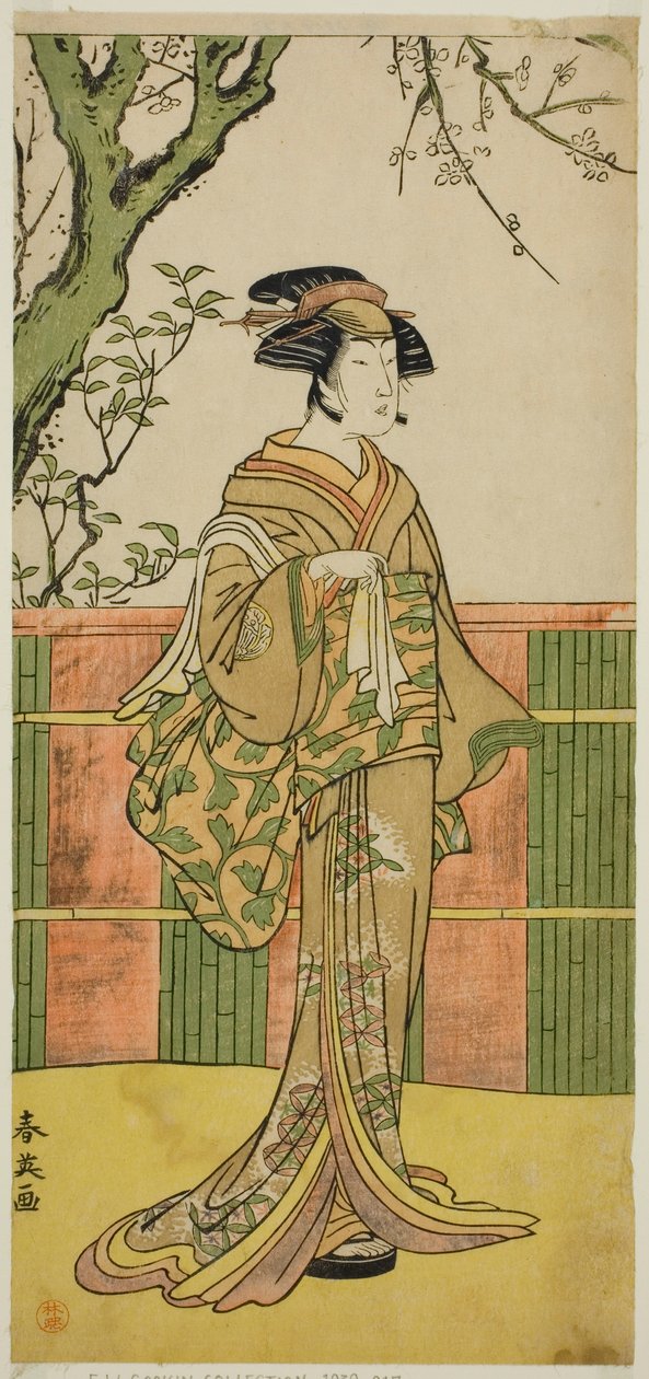 De acteur Sawamura Tamagashira in een onbekende rol door Katsukawa Shun