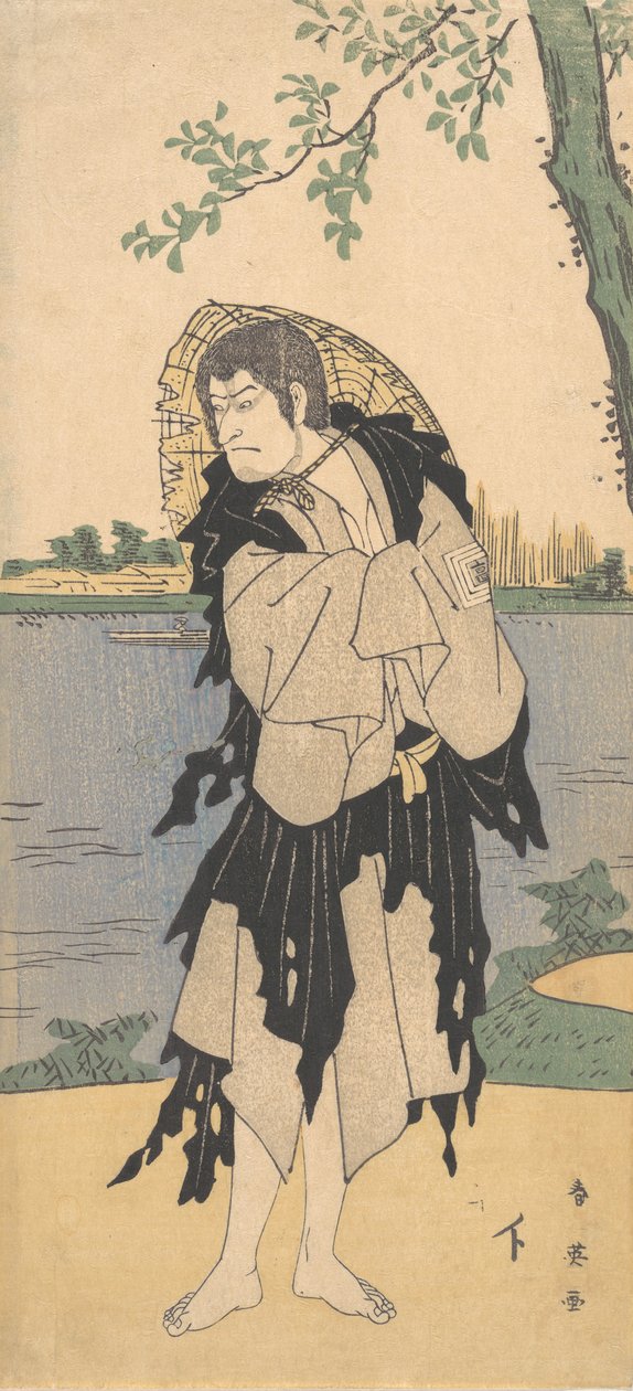 De Tweede Ichikawa Komazo in de Rol van Yanekozo, 2e maand, 1794 door Katsukawa Shun