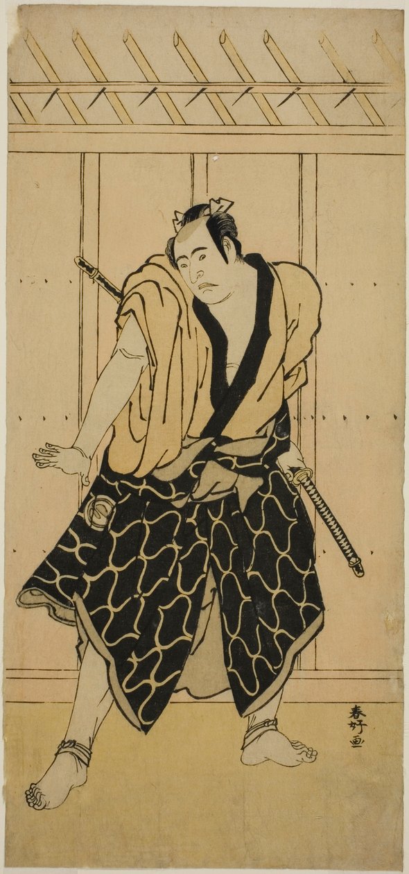 Sawamura Sojuro III als Soga no Dozaburo () door Katsukawa Shunkо̄