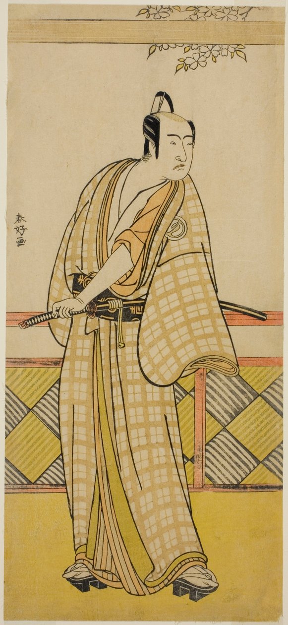 De acteur Sawamura Sojuro III in een onbekende rol door Katsukawa Shunkо̄