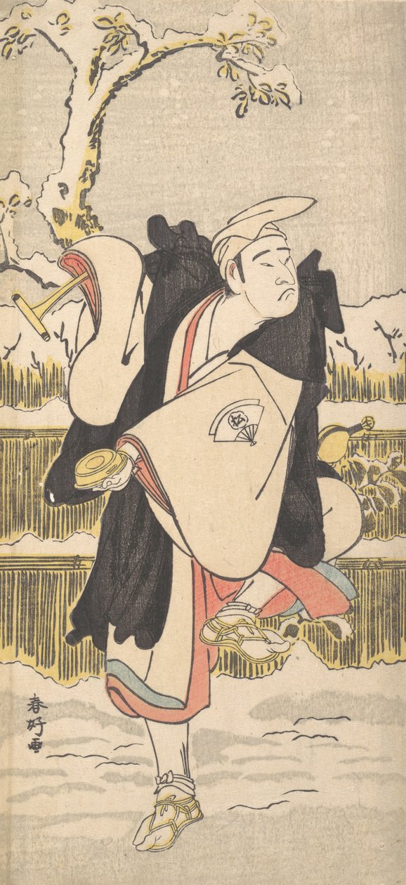 Onoe Matsusuke als een Kannen-Butsu of Bedelmonnik, ca. 1790 door Katsukawa Shunko