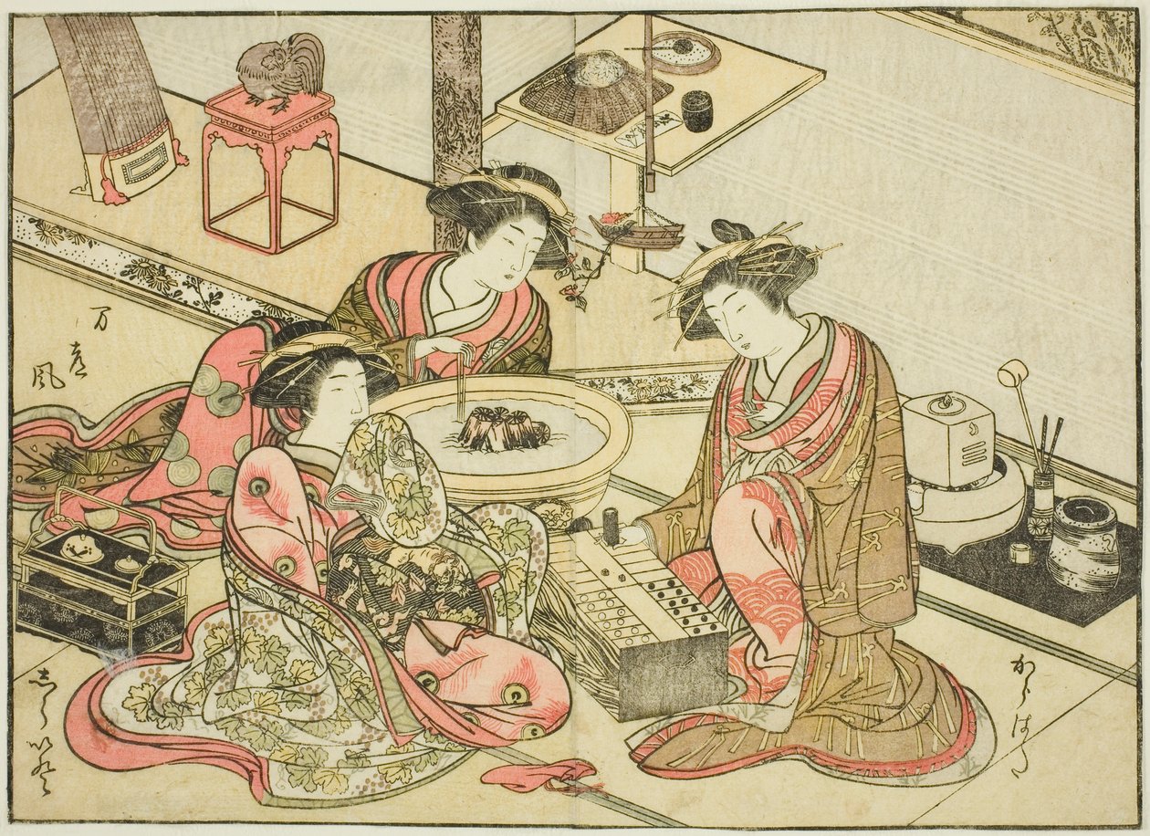 Courtisanes van de Yamashiroya, uit het boek 