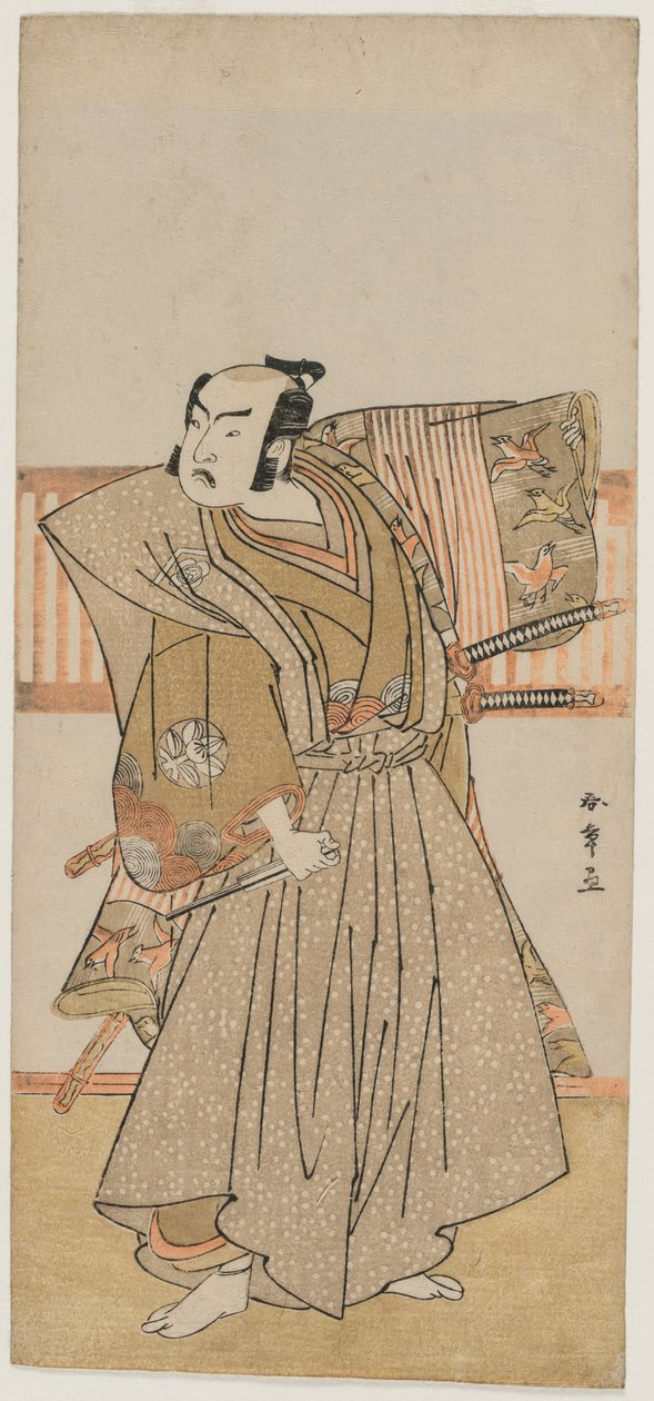 Ichimura Uzaemon IX als Soga no Juro, midden 1770s door Katsukawa Shunsho