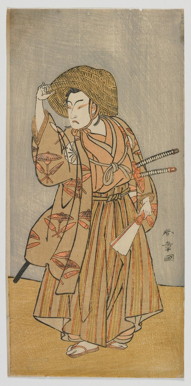 De acteur Matsumoto Koshiro IV als Nagoya Sanzaburo, Edo-periode door Katsukawa Shunsho